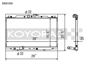Koyo 04-08 Acura TSX 2.4L (MT) Racing Radiator - 25MM CORE - KH081666 Photo - Primary
