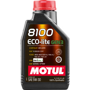 Motul 1L Synthetic Engine Oil 8100 Eco-Lite Gen3 5W30 - 111361 Photo - Primary
