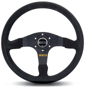 Sparco Steering Wheel 375 Suede Black - 015R375PSN Photo - Primary