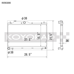 Koyo 22-25 Subaru WRX All Aluminum Performance Radiator - VH093890 Photo - Primary