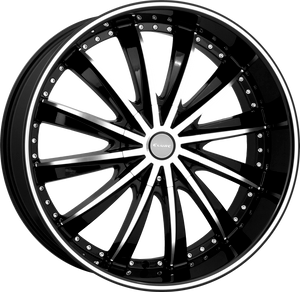 ELURE 31 5X110/5X114.3 22x8 +38 BLACK MACHINED