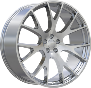 REPLICA 218 5X115 20x9.5 +15 CHROME STAGGERED ONLY