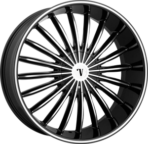 VELOCITY 11 5X115/5X120 24x9.5 +13 BLACK MACHINED