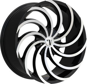 VELOCITY 21 5X110/5X115 22x8 +38 BLACK MACHINED