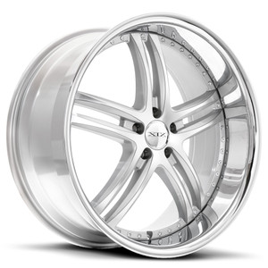 XIX Wheels XIX 15 5x127 22x10.5 +38 Silver Machined with Stainless Steel Lip