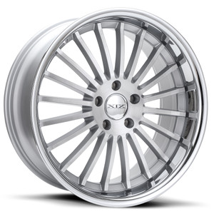 XIX Wheels XIX 59 5x114.3 20x8.5 +35 SILVER BRUSHED WITH STAINLESS STEEL LIP