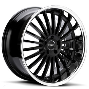 XIX Wheels XIX 59 5x120 20x8.5 +20 GLOSS BLACK WITH STAINLESS STEEL LIP
