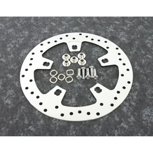 Bikers Choice 14-Up Touring Lug Mount Polished Stainless Front Brake Rotor With Hardware - 482594 User 1