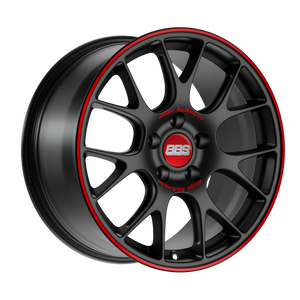 BBS CH-R Nurburgring Edition 5x112 19x8.5 +32 Satin Black/Red Lip