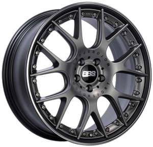 BBS CH-RII 5x130 22x11.5 +50 Satin Platinum Center Black Lip SS Rim Protector