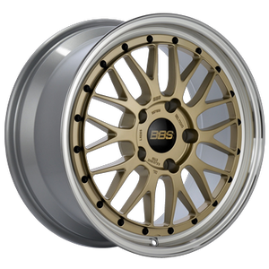 BBS LM 5x114.3 19x9 +38 Gold Center Diamond Cut Lip