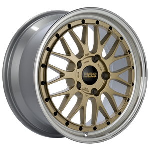 BBS LM 5x130 19x11 +63 Gold Center Diamond Cut Lip