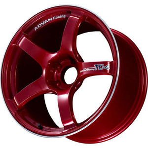 Advan Racing TC4 5x114.3 18x10.0 +25 RACING CANDY RED & RING