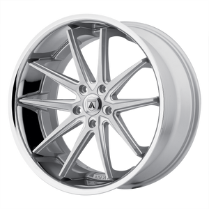 Asanti Black 005 5x120 20x10 +35 SILVER MACHINED W/ SS LIP