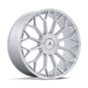 Asanti Black 51 BLANK 20x9 +20 GLOSS SILVER W/ BRUSHED FACE