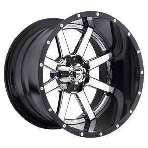 Fuel 1PC 260 8x200 22x8.25 -227 CHROME W/ GLOSS BLACK LIP