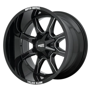 Moto Metal 970 5x127/5x139.7 17x8 0 GLOSS BLACK MILL MOTO METAL LP