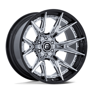 Fuel 1PC 402 6x135 18x9 +1 CHROME W/ GLOSS BLACK LIP