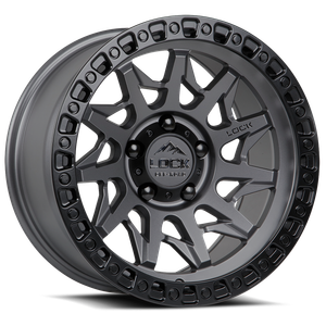 LOCK OFFROAD LUNATIC 8x170 17x9 +1 Matte Grey W Matte Black Ring