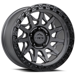 LOCK OFFROAD LUNATIC 6x139.7 18x9 +1 Matte Grey W Matte Black Ring