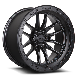 LOCK OFFROAD KRAWLER 8x165.1 20x9 +20 Matte Grey W Matte Black Ring