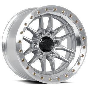 LOCK OFFROAD KRAWLER 6x135 17x9 +12 Machine With Clear Coat