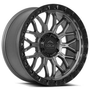 LOCK OFFROAD COMBAT 6x135 20x10 +18 Matte Grey W Matte Black Ring