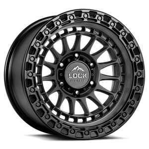 LOCK OFFROAD MOJAVE 8x180 17x9 +12 Matte Grey W Matte Black Ring