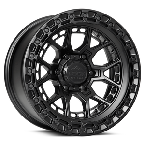 LOCK OFFROAD COMMANDO 8x180 20x10 +18 Matte Black W Matte Black Ring