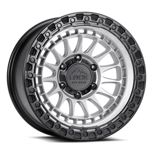 LOCK OFFROAD MOJAVE 8x170 17x9 +1 Matte Silver With Matte Black Ring