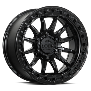 LOCK OFFROAD TRAIL 8x170 20x9 +20 Matte Black W Gloss Black Ring
