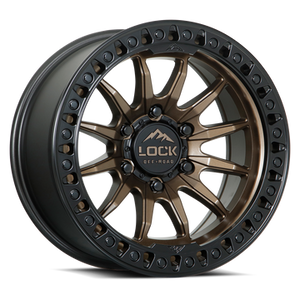LOCK OFFROAD TRAIL 8x165.1 20x9 +20 Matte Bronze W Matte Black Ring