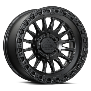LOCK OFFROAD GRIT 5x127 17x8.5 +25 Matte Black W Matte Black Ring
