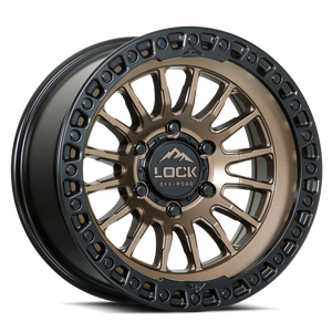 LOCK OFFROAD GRIT 6x135 17x9 +1 Matte Bronze W Matte Black Ring