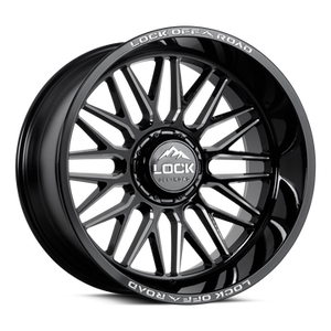 LOCK EXTREME APEX 6x135 20x9 +1 Gloss Black Milling