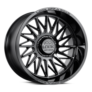 LOCK EXTREME ASSAULT 8x165.1 20x9 +1 Gloss Black