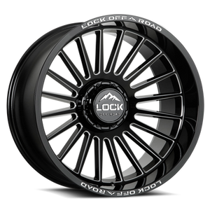 LOCK EXTREME INVASION 8x180 20x9 +1 Gloss Black Milling