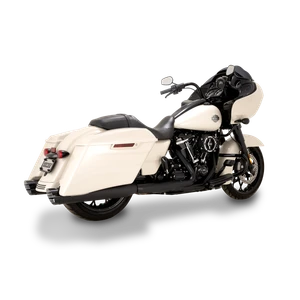 Vance & Hines HD M8 Touring Razorback 450 Slip-on Exhaust - Wrinkle Black - 47961 Photo - Primary