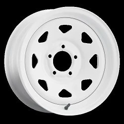 Allied - Pacer 310W White Spoke 5X5.50 15x6 00 Gloss White