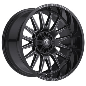 Edge Off Road 305BM 5X5.00 22x12 -44 Gloss Black w/Milled Accents