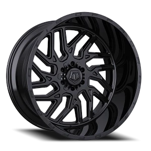 TIS 544B 8X6.50 20x9 00 Gloss Black