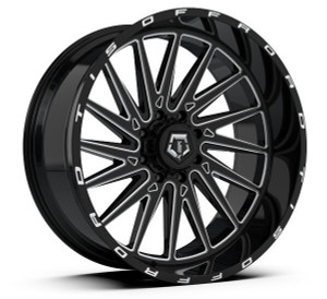 TIS 547BM 6X135 20x10 -25 Gloss Black w/Milled Accents