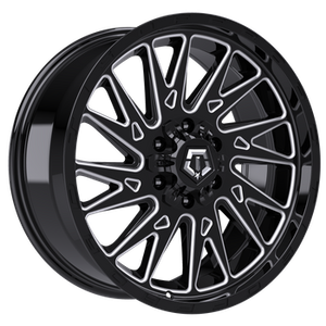TIS 547BM 8X170 20x9 18 Gloss Black w/Milled Accents