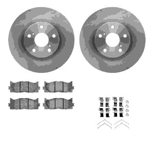 R1 07-18 Lexus ES350 Front Brake Rotor Set w/Optimum OE Pads and Hardware - WFUH1-76483