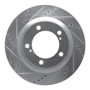 DFC 14-22 Maserati Ghibli Front Right Dimpled & Slotted Silver Brake Rotor - 641-79005R