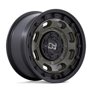 Black Rhino Hard Alloys ATLAS 6x139.7 16x8 -10 Olive Drab Green W/ Black Lip