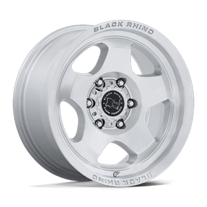 Black Rhino Hard Alloys SOL 5x110 17x8 +38 Gloss Silver W/ Machined Face