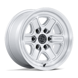 Black Rhino Hard Alloys ECHO 6x139.7 18x9 +12 Gloss Silver W/ Machined Face