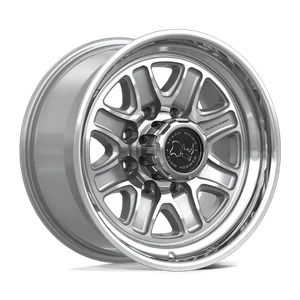 Black Rhino Hard Alloys ECHO 8x180 18x9 +12 Gloss Silver W/ Machined Face