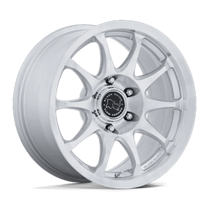 Black Rhino Hard Alloys RONIN 6x139.7 17x8.5 +0 Gloss Silver W/ Machined Face